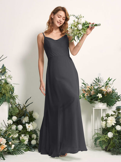 Carlyna Hannah A-Line Pewter Bridesmaid Dress Maxi Sleeveless Sweetheart Dress Side View 2 #color_pewter